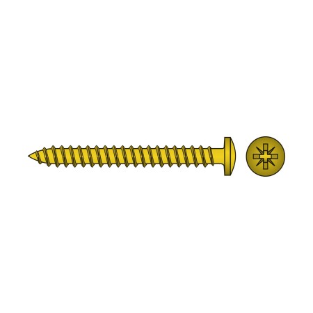 Surub PAL 3.5 x 35 mm, cap bombat, amprenta Pz2, otel zincat galben, 500 buc./cutie