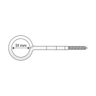 Holzsurub ochi sudat 12 x 140 mm, Ø ochi 51 mm, otel zincat, 1 buc./cutie
