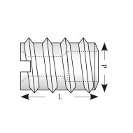 Piulita rampa muffen M8 - 30 x 16 mm, DIN 7965, otel zincat, 100 buc./cutie