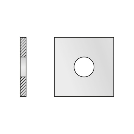 Saiba patrata pentru lemn 13.5 x 40 x 4 mm, DIN 436, otel zincat, 20 buc./cutie