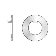 Saiba de siguranta 10 mm, cu crestatura interioara, DIN 462, otel, 10 buc./cutie