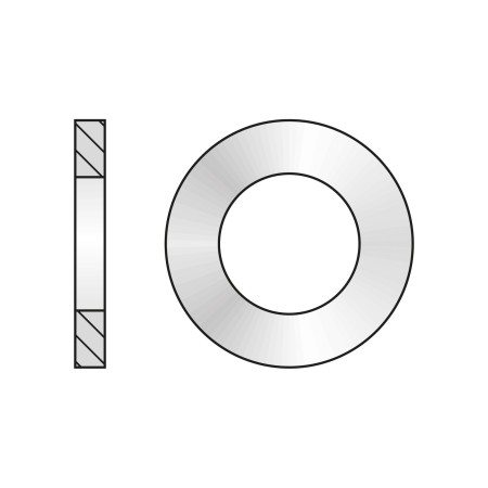 Saiba plata 17 x 45 x 6 mm, serie grea, DIN 6304, otel, 5 buc./cutie
