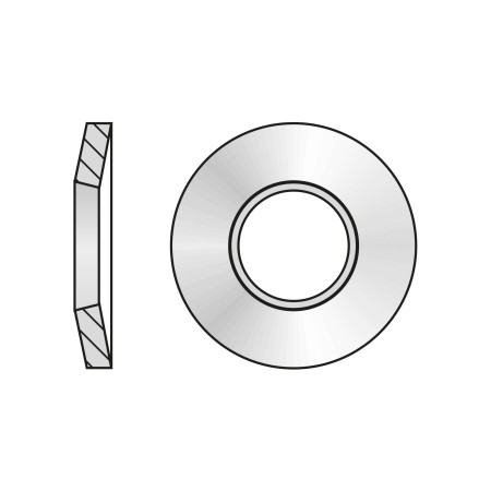 Saiba conica arc M3 3.2 x 7 x 0.6 mm, DIN 6796, otel zincat, 100 buc./cutie