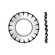 Saiba elastica 6.4 mm cu crestaturi exterioare, forma A, DIN 6798, otel zincat, 1000 buc./cutie