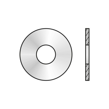 Saiba plata 17 mm, serie mare 3d, DIN 9021, nailon, 100 buc./cutie