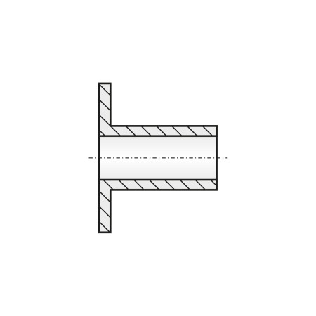 Tub izolator Korrex M4 x 10 mm, din plastic, 100 buc./cutie