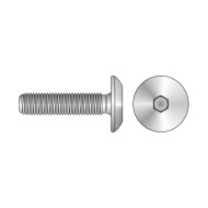 Surub M6 x 40 mm, cap bombat, locas inbus SW4, otel zincat, 100 buc./cutie