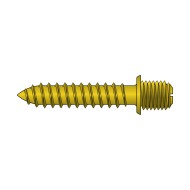 Holzsurub cu cap metric M10 x 50 mm, otel zincat galben, 100 buc./cutie