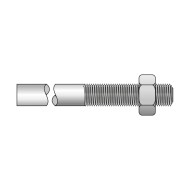 Prezon M20 x 210 mm, lungime filet 75 mm, otel gr. 3.6, DIN 525, pentru sudare, cu piulita, 1 buc/cutie