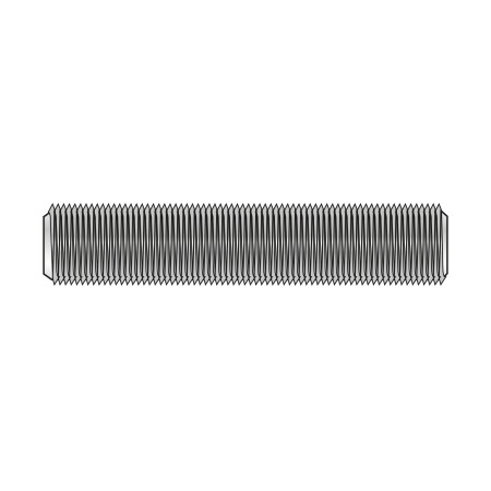 Tija filetata M10 x 90 mm, DIN 976, otel gr. 4.6 zincat, 50 buc/cutie