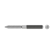 Prezon M8 x 50 mm, cu filet redus, pentru lemn, otel zincat, 20 buc/cutie