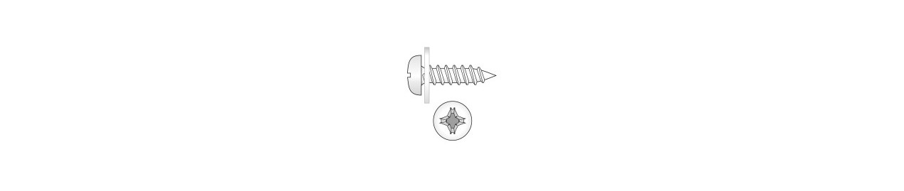 Suruburi special pentru ferestre cu saiba natur din nailon